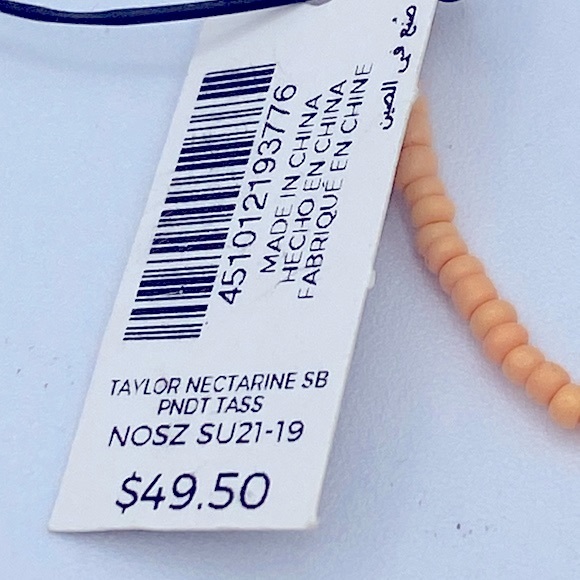 Chicos Nectarine Seed Bead Tassel Necklace Part Of Taylor Collection - Picture 7 of 9